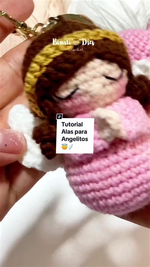 Tutorial completo de llavero angelito amigurumi
