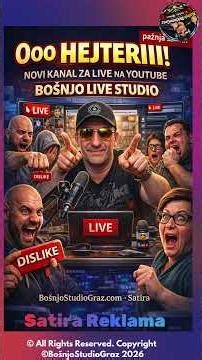 💛BošnjoReklameGraz ✍️Reklama Satiral🎶“Ooo Hejteriii (Bošnjo Live Studio)” 💛 #balkanhumor #viralvideo