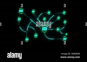 abstract digital network connection concept. 3 d