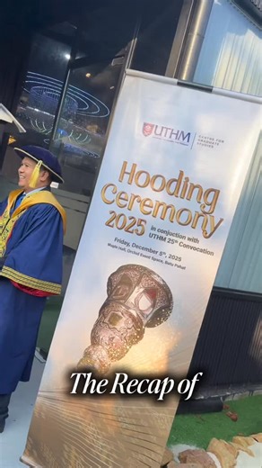 54 reactions | We did it!  The pride and joy of the UTHM Hooding Ceremony 2025 is officially a wrap! So proud of the journey and the achievements celebrated today at Orchid Event Space, Maple Hall. Next stop: Convocation!  #UTHM #GraduationVibes #HoodingCeremonyUTHM #cgsuthm #uthmjohor #postgraduateUTHM | Centre for Graduate Studies UTHM | Facebook