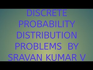 DISCRETE PROBABILITY DISTRIBUTION PROBLEMS IN TELUGU