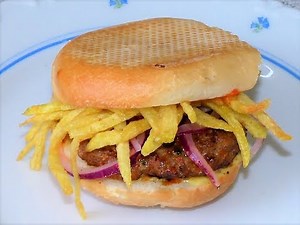 Frita Cubana( Cuban Burger)Receta Cubana