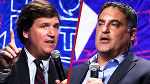 5.7K views · 492 reactions | DEBATE: Tucker Carlson vs. Cenk Uygur on Trump, the swamp, and Big Business. | Tucker Carlson Network | Facebook