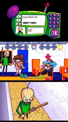 Baldi gets angry - FNF Baldi's Basics Mod - Friday Night Funkin' Game #fnf #baldisbasics #shorts
