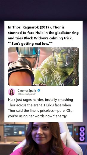 Thor Ragnarok 2017 Thors Failed Attempt to Use Black Widows Calming Trick on Hulk