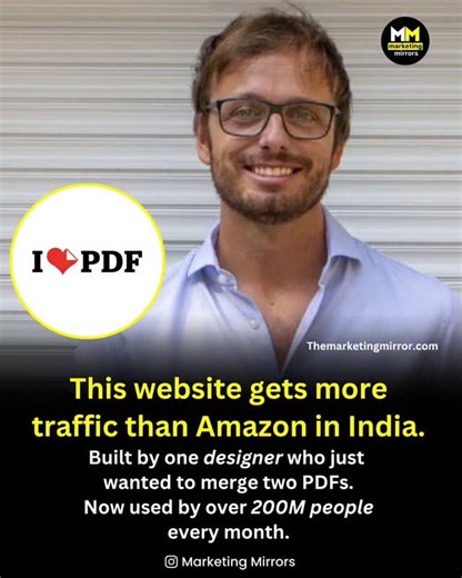 Marketing Stories | How iLovePDF Surpassed Amazon’s Traffic in India — and Outsmarted Adobe In October 2024, something wild happened online —... | Instagram