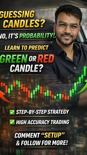 Raj Singh on Instagram: "This is not guessing candles. This is probability. The market shows direction before the candle forms. Step by step logic explained on TradingView. Learn how to anticipate green or red candles and trade with clarity. Comment “SETUP” and follow for more real trading strategies. Ranking Keywords candle prediction strategy probability based trading tradingview strategy price action trading high probability setup #tradingstrategy #priceaction #tradingview #candlestick #daytr