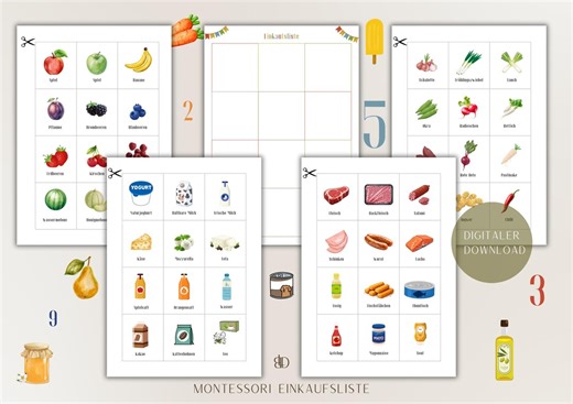 Shopping List for Children | Montessori Shopping List | Learning to Shop | Shopping Planner | Printable PDF | Digital Download | A5 Format - Etsy