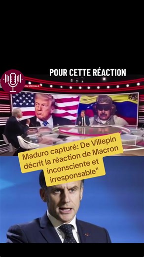 Réaction de Macron sur la capture de Maduro