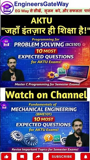 PPS & FME BCS101 & BME101 AKTU Exam | Top 10 Most Expected Questions | Don’t Miss These! #aktuexam