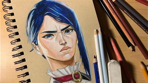 Bringing Caitlyn Kiramman to life with Prismacolor