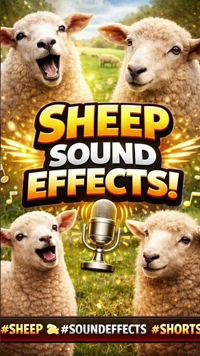 Realistic Sheep Sound Effects (Bleating, Baa, Lamb Calls) #sheep #soundeffects #shorts