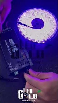 Cinta Led RGB 12v Conectada con Control Audio Rítmico 🎶💡