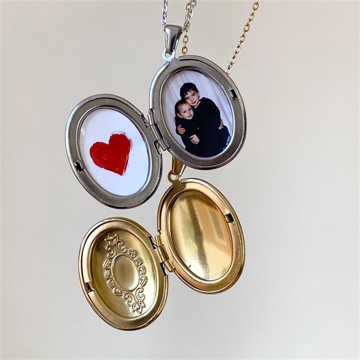 Openable Stainless Steel Personalizable Memorial Locket Necklace - Etsy