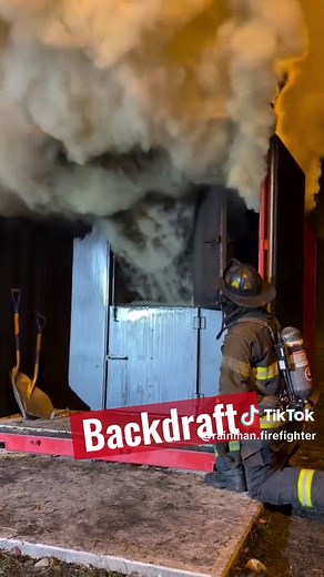 Firefighter Backdraft Demonstration Training