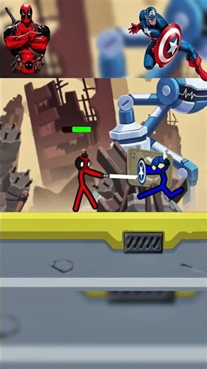 Deadpool vs Captain America ⚔️. #stickman #superherobattle #epicfight