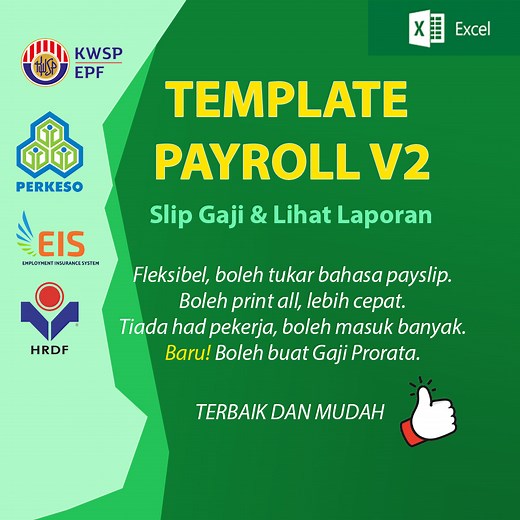 Template Payroll Excel Malaysia - V2 ⋆ Rekemen