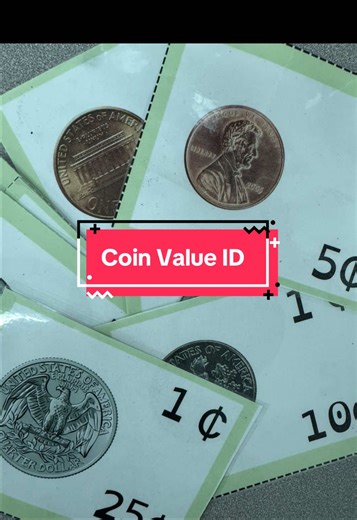 Practice identifying coin value! Great for independent practice, centers, and more! #teacher #teachersoftiktok #teacherspayteachers