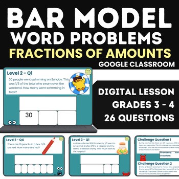 Fractions of a Number Word Problems Using Bar Models | Grades 3–4 Lesson