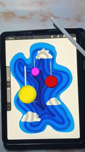 Easy 3D Trick in Procreate! 🤫✨ #shorts