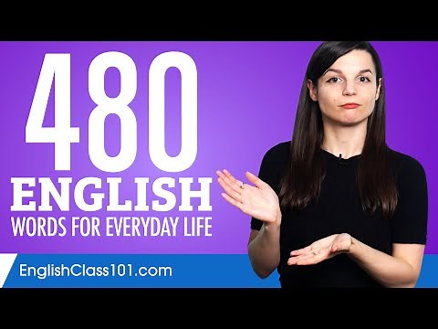 480 English Words for Everyday Life - Basic Vocabulary #24