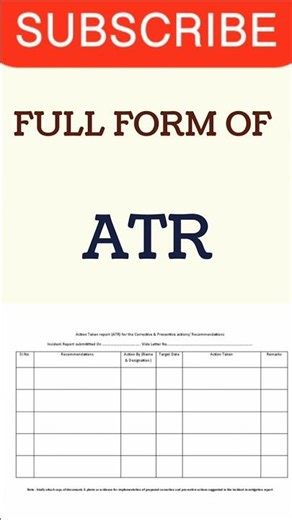 Full Form Of Atr