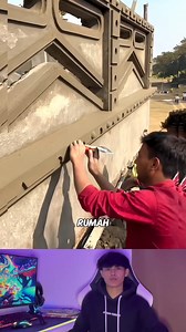 cara praktis membuat motif tembok rumah😱 #tutorial #idekreatif #tukang #kuli #bangunan #skil #teknik #cerdas #fyp #reels #viral | Cecef Pranata