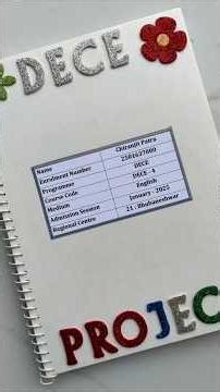 IGNOU DECE Project File 2026 ✨ Handwritten, Customized & 90+ Marks Guaranteed! #ignoudece #ignou