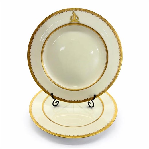 Antique Minton Gold Encrusted Plates, Richard Briggs Boston, Victorian G4292 - Etsy