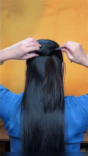 Easy Chinese Half-Updo Hairpin for Beginners