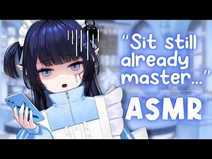 【3DIO ASMR】Tsundere Maid Takes (Reluctant) Care of You 💙💢