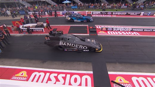 Alexis DeJoria flexed her muscles in Funny Car and took the number one spot Friday with a 3.948 run at 328.14 mph. | Dragzine.com