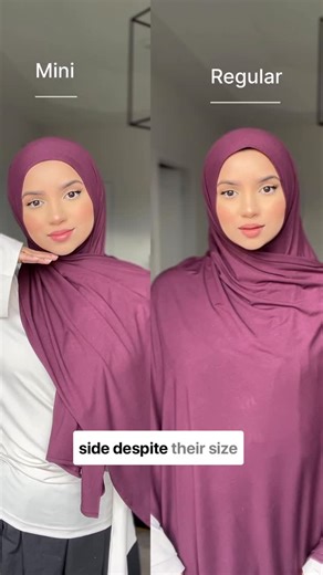 Saima Khan on Instagram: "Regular vs mini hijab. Which one do you prefer? @culturehijab offers both sizes 😍 use code SAIMA10 for discount #viral #trending #musttry #hijabfashion #hijabstyle #hijabtutorial #trend"