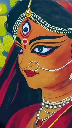 Durga Maa Painting 🎨🖌️ l Maa durga Painting 🙏🥹👀💗 l Painting Tutorial 🎨🖌️ #durga #durgapuja #art