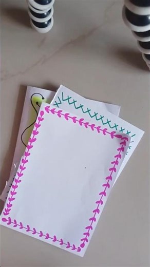 Easy to draw border design for project and card #shorts #school #college #children