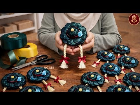 How to Make an Elegant Hat from Satin Ribbon | Easy Handmade Craft