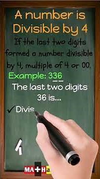 Divisibility Rule of 4 Explained in Seconds!