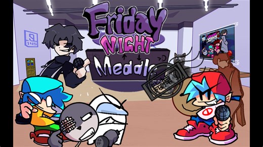 【周五夜放克国人优质模组】fnf Friday-Night-Meddle'-demo 周五夜乱搞Demo全流程！（附原作者地址）