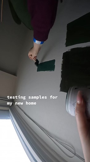 Testing Paint Samples for Home Decor