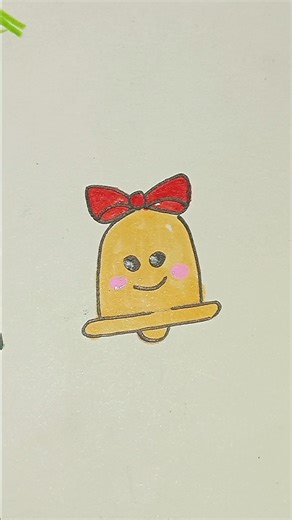 How to draw Christmas bell 🔔 easy#cute #Christmas