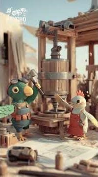 Parrot & Hen’s Big Mango Juice Adventure || The Parrot & Hen Build a Giant Mango Juice Machine!