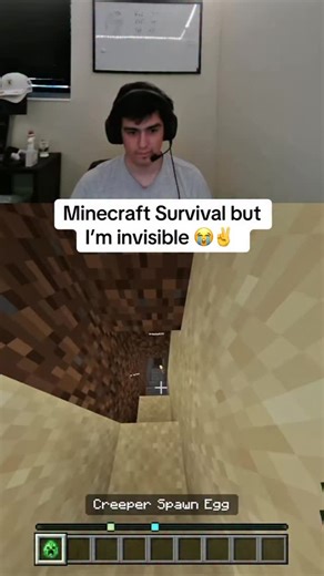 Shire on Instagram: "8.6m on tiktok can it do the same here? 🤷‍♂️#minecraft #minecraftsurvival #invisible #survival #funny"