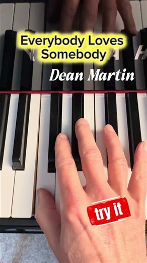 Everybody Loves Somebody – Dean Martin, Try it! #piano #pianocover #pianomusic