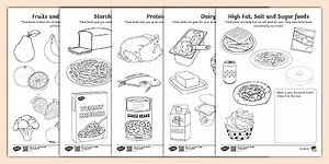 Healthy Eating Colouring Sheets