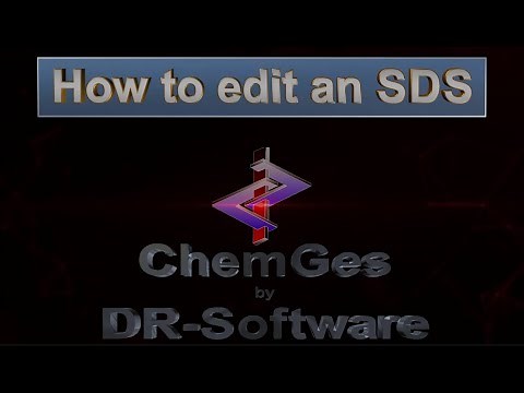 How to edit an SDS with ChemGes by DR-Software