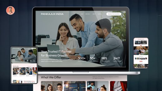 IT Services & Software Company Website UI | Modern Business Corporate Design (Figma) | Figma