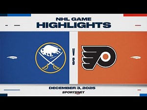NHL Highlights | Sabres vs. Flyers - December 3, 2025