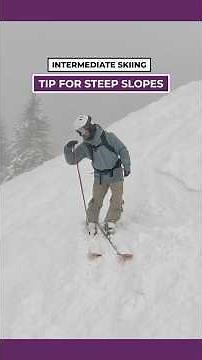 How to use ski poles on steep slopes ⛷️ #ski #skiing #skitips #skischool