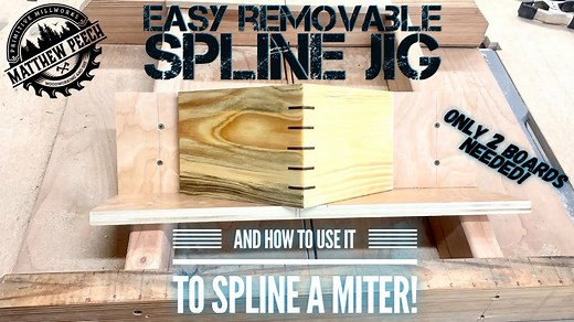 How To Build a Easy Spline Jig For Your Sled and Spline A Miter