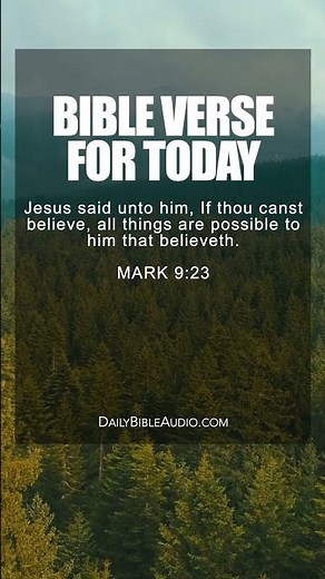 Mark 9:23 | Powerful Morning Bible Verse (KJV)